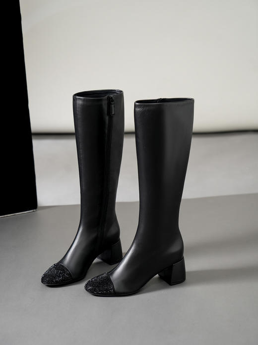 豪麟名鞋LORIBLU女鞋长靴羊皮革LR83SN黑色 商品图2