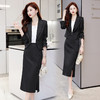 优雅修身，新中式风改良版旗袍轻熟风盐系设计感复古气质盘扣套装HR-SSQJRA688 商品缩略图1