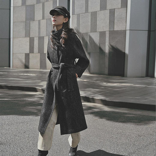 【顺丰包邮】81847 洛诗琳立领收腰*英伦风中长款毛呢外套03017 商品图0