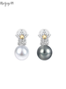 【天猫同款】18k金两戴款钻石珍珠耳夹  星愿 商品缩略图0