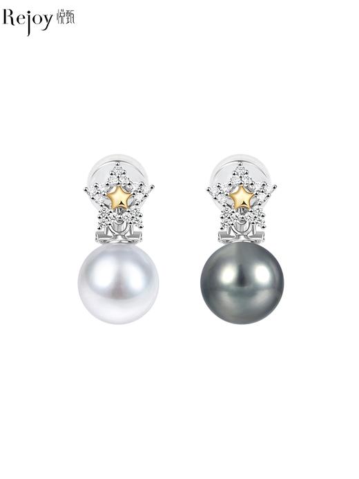 【天猫同款】18k金两戴款钻石珍珠耳夹  星愿 商品图0