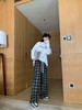 老米优品🎈3-5天！秋冬文艺感《复古磨毛格子直筒阔腿裤》怎么搭配都好看~ 随心所欲的慵懒时髦感 ！舒适好穿不挑人 K241017B 商品缩略图4