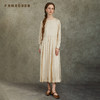 Famecoco范可儿新中式暗纹提花宽松圆领长袖连衣裙FAC6FA002 商品缩略图4