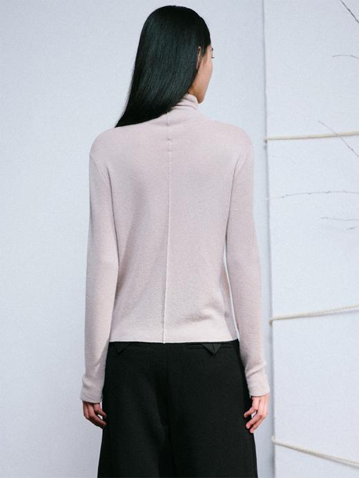 LIYIHAN 24秋羊绒高领合体羊绒衫宽松套头保暖打底衫软糯慵懒百搭 商品图4