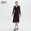 IWY/安可拉红沉稳大气西装套裙新款V领柔美修饰颈部收腰显曲线百褶半裙优雅松弛CS14336 商品缩略图5