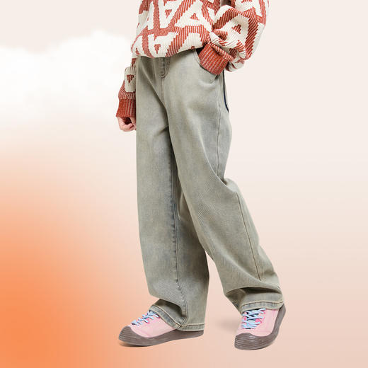 女童全腰牛仔夹裤冬季新款安奈儿童装EG446562 商品图1