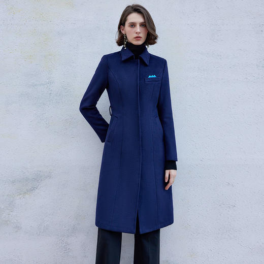 IWY/职业装呢子大衣女冬装售楼部处前台接待工装案场客服空姐毛呢正装C2150 商品图3