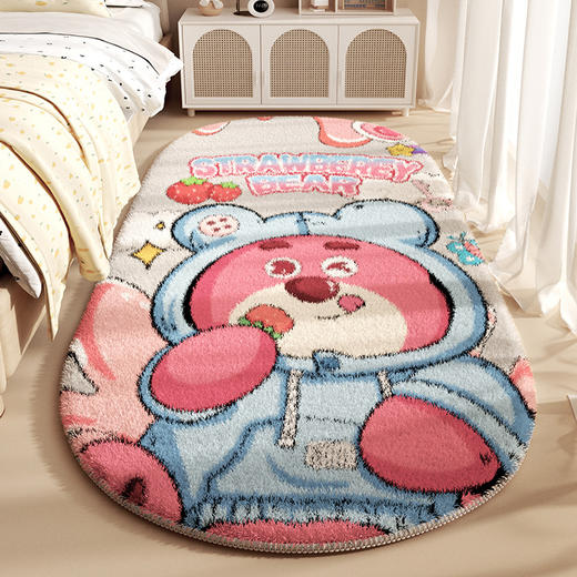 【可水洗，仿羊绒床边毯】卡通仿羊绒地毯 隔凉防滑垫 家用地毯 耐脏易打理 卧室床边毯 柔韧仿羊毛手感 拥抱小奶猫般的温柔-QQ 商品图10