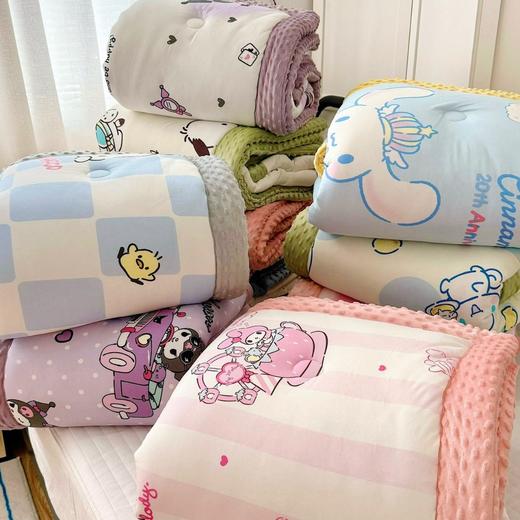 【裸睡触感 可”啃咬“的豆豆被】秋冬A类母婴级！三丽鸥卡通豆豆绒被 3D立体安抚盖被婴幼儿午睡被芯 商品图1