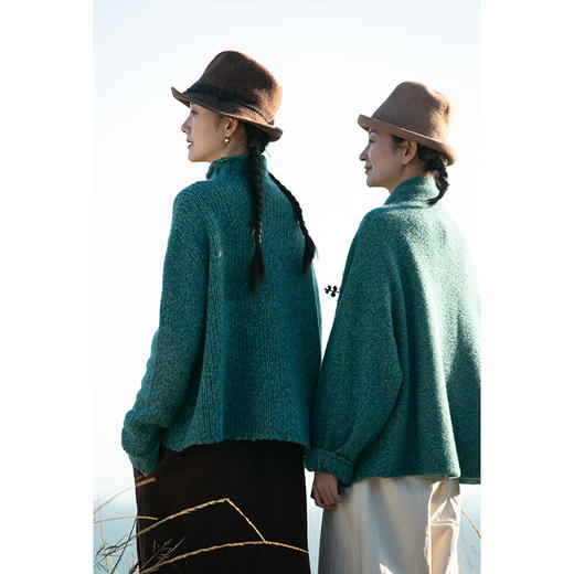 【*回归】牧衣游原创设计真丝羊绒混织毛织套头衫----遥遥 商品图1