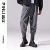 PINLI品立冬装新款男加绒加厚束脚裤纯色休闲长裤小脚哈伦裤潮牌B241217063 商品缩略图2