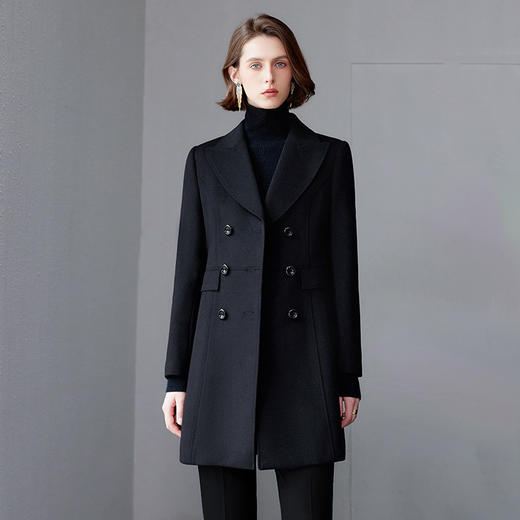 IWY/冬季物业工作服羊毛大衣女商场酒店行政前台接待黑色ND9019-1+HD9019 商品图2