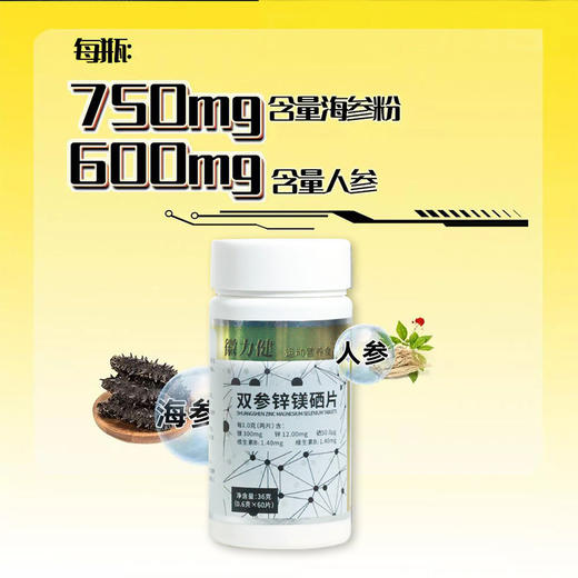 【全面升级！双参锌镁硒片】甄选原料制作，科学配方全面升级，海参人参双重营养维生素片L 商品图0
