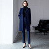 IWY/银行酒店前台接待物业售楼部珠宝店职业装藏青色羊毛大衣ND9022 商品缩略图4