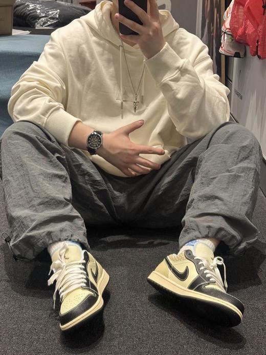 耐克AJ1Low低帮休闲运动鞋编织米黑男款（HY） 商品图1