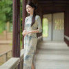 ZAYS-229年轻雪花绒高级感旗袍2024秋新中式国风气质文艺改良旗袍 商品缩略图3