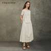Famecoco范可儿棉质半身裙宽松弹力腰A字型长裙百搭FAC6HA003 商品缩略图2
