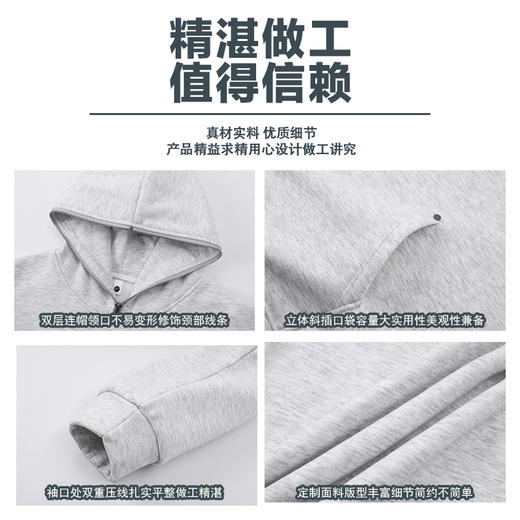 【加绒】【新款DSY】大依优型大码加绒连帽扎染拉链卫衣长袖加肥加大休闲运动上衣男打底衫胖子冬季保暖 商品图10