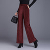 雀说安哥拉红灯芯绒垂感阔腿裤新款时尚洋气高腰直筒休闲裤AL2390 商品缩略图0