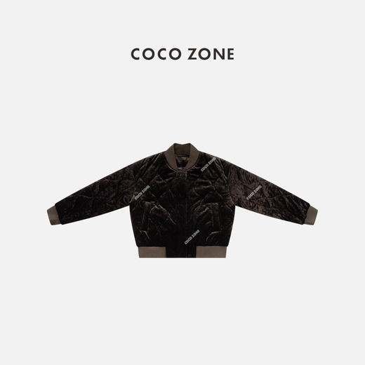 COCO ZONE 秋冬撞色立领棉服设计感长袖上衣CC1C2220 商品图0