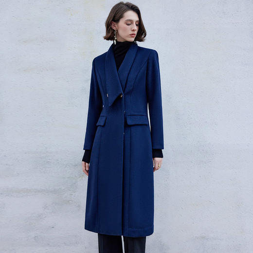 IWY/秋冬职业毛呢大衣女长款售楼处工作服酒店前台接待呢子外套毛C2147 商品图4