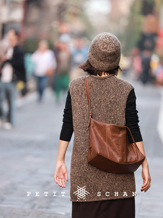 PETIT SCHAN小闪 #057 Crayon Shin-chan 蜡笔小新 骆驼绒山羊绒混纺手工段染趣味手编针织帽 商品图12