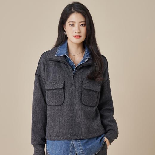 奇威花灰羊毛套装卫衣0AF0076182 商品图0