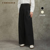Famecoco范可儿天丝棉宽松阔腿裤立体绣花肌理感长裤FAC6GA015 商品缩略图0