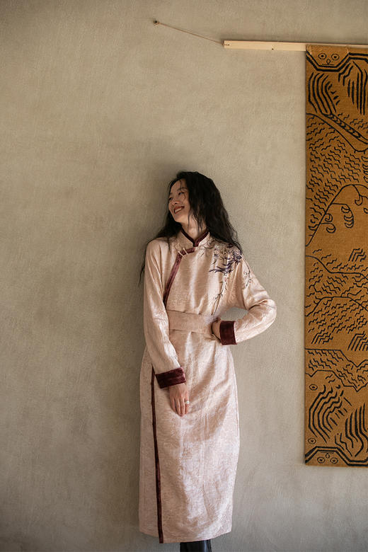 牧衣游原创 提花丝麻刺绣风衣----- 半纸 商品图5