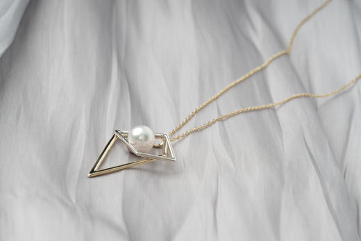 「镜像.菱」Akoya珍珠14k项链 商品图2