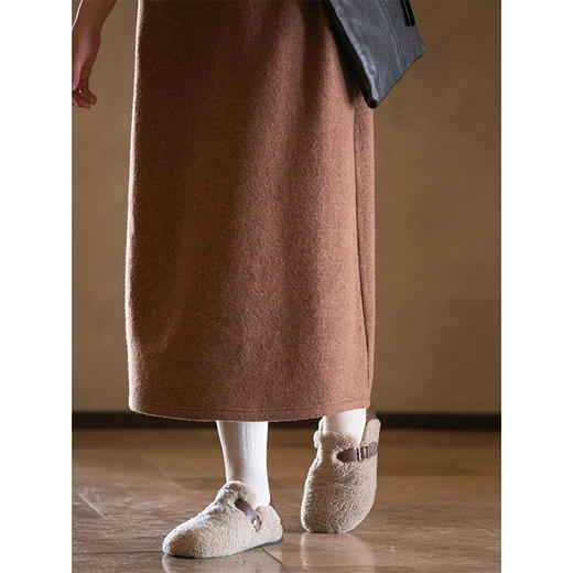 牧衣游原创 羊羔毛毛鞋真皮新款保暖豆豆鞋 静竹【不支持会员折】 商品图0