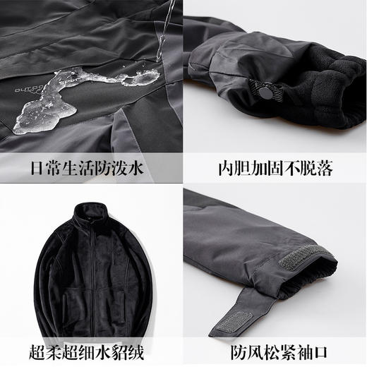 「升级三合一！几十款配色」冲锋衣三合一防泼水女2024防风防水外套可拆卸户外工作服上衣 商品图3