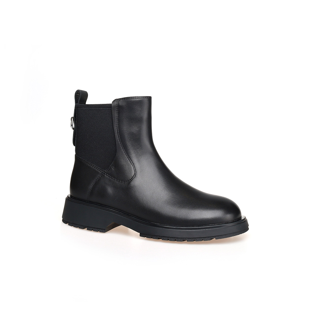 豪麟名鞋奥莱迪嘉女鞋短靴牛皮革DJXXO42WN207黑色  原价2460元