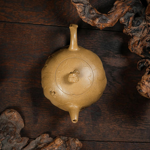 龙德堂陶艺 徐飞制《秋思》原矿金砂段 290cc 库存请咨询客服 商品图3