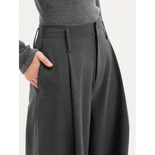 棉仓356618008  -连腰收褶直筒西裤 商品图3