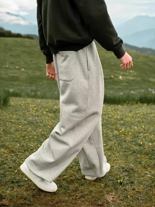 Evistub/E-4QCK736/340G重磅双褶阔腿抓绒卫裤 商品图1