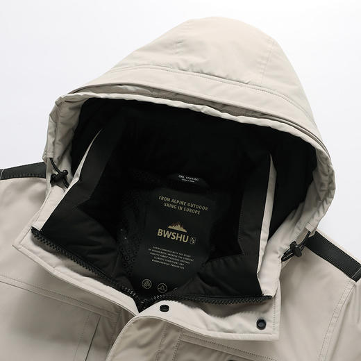 【特大码】【可拆卸帽】【新款DBW】大依优型大码工装羽绒服鸭绒外套领口加绒休闲胖子大码男休闲宽松加肥加大上衣 商品图9