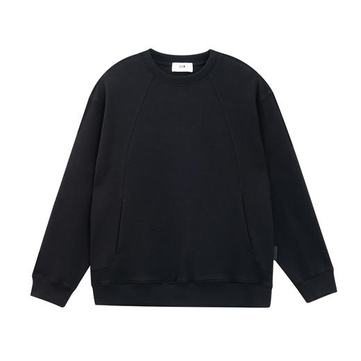 徐太浪美式休闲缉明线圆领卫衣男秋季2024新款大码男装打底衫上衣 商品图4