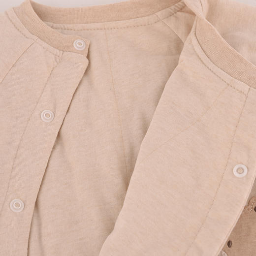 棉果果冬季新品专柜同款彩棉偏襟夹棉连体衣M401720899605 商品图5