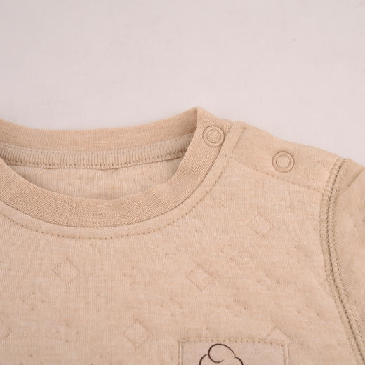 棉果果冬季新品专柜同款彩棉空气层套头套装M401302699612 商品图5