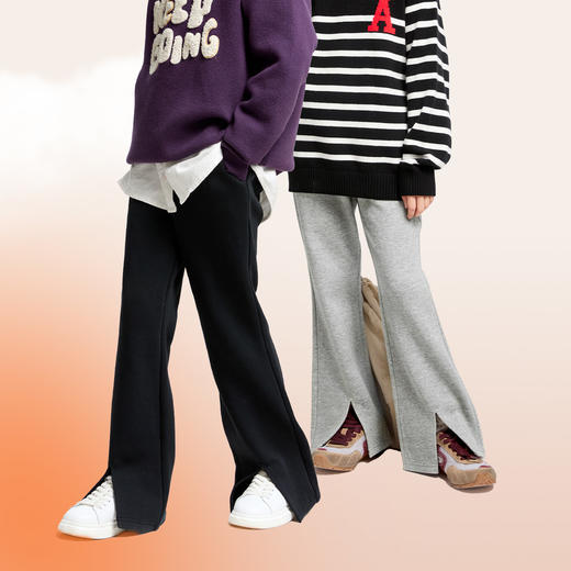 女童全腰针织夹裤秋季新款安奈儿童装EG446539 商品图1