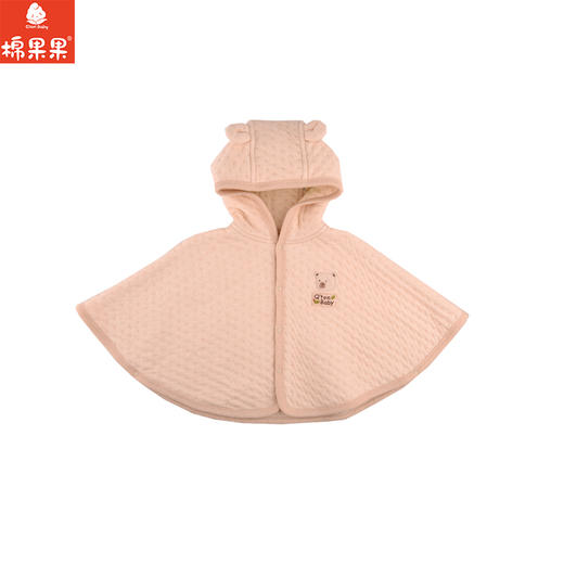 棉果果冬季新品专柜同款彩棉加厚保暖（3岁内可用）实用空气层斗篷外套M401120600052 商品图1