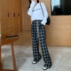 老米优品🎈3-5天！秋冬文艺感《复古磨毛格子直筒阔腿裤》怎么搭配都好看~ 随心所欲的慵懒时髦感 ！舒适好穿不挑人 K241017B 商品缩略图7
