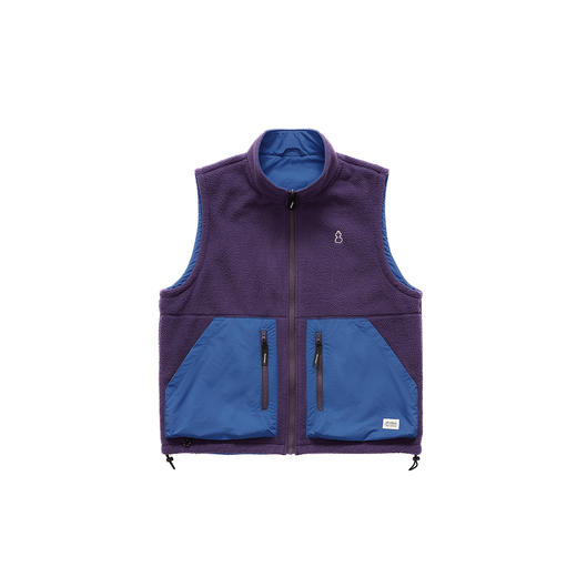 吃茶去chichaqu24秋冬双面穿抓绒马甲山系高领摇粒绒户外保暖男女 商品图4