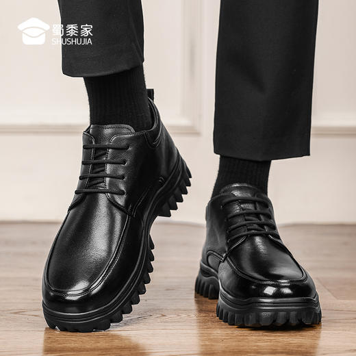 【牛皮系带保暖羊毛棉鞋】防风通勤棉鞋休闲加绒通勤鞋XM404 商品图7