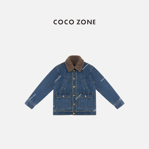 COCO ZONE 100棉翻领牛仔外套长袖显瘦上衣CC1C2329 商品图0