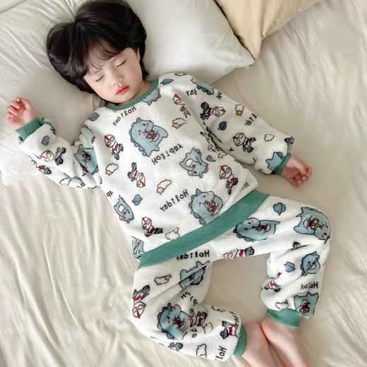 【39.9购】儿童法兰绒保暖睡衣丨加绒加厚可爱卡通居家服 软糯不束缚 商品图2