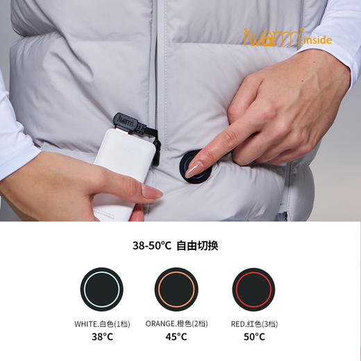 智能温控鹅绒马甲 商品图2