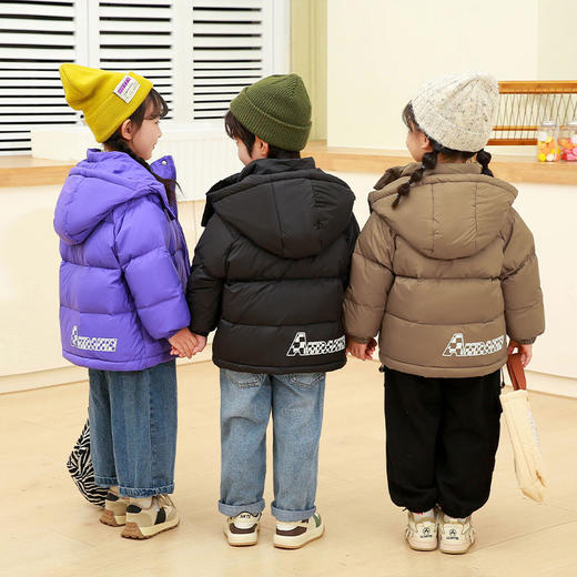 【秋冬上新！防护御寒】冬季新款儿童羽绒服，短款宝宝外套韩版棉衣，可爱保暖中小童加厚秋冬外套 男女童宝宝冬装-QQ 商品图3