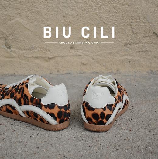 BIUCILI 原创设计棕色马皮复古德训鞋休闲鞋 商品图1